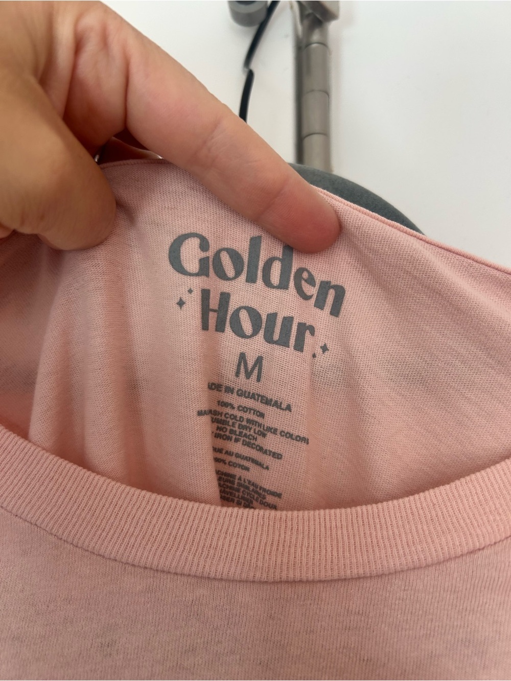 Golden Hour Washed mauve tee 100% cotton ballerina - Picture 4 of 5